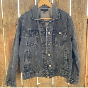 Faded Black Vintage Look denim jacket